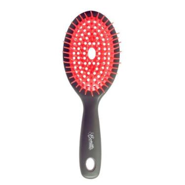 Imagem de Escova De Uso Diário Almofada Vazada Oval Grande Bonitta, Rosa Neon