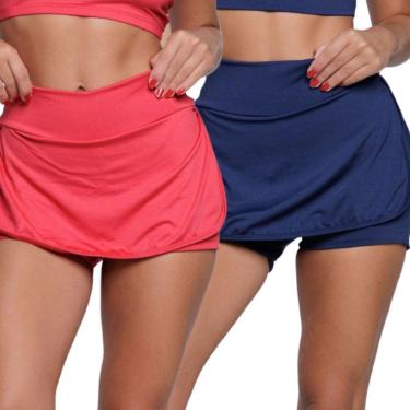 Imagem de KIT 2 Short Saia Fitness Serra e Mar Roupa de Treino Tapa Bumbum-Feminino