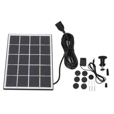 Imagem de ZAWELIYO Kit de Bomba de Fonte Solar 4W 120L/h, Painel Monocristalino Com Proteção a Seco, Fonte de água Solar para Lagoa de Banho de Pássaro de Jardim, Kit de Bomba de Fonte