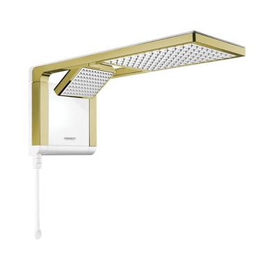 Imagem de Chuveiro Ducha Acqua Duo Ultra Branco Matte Gold 7800W 220V Lorenzetti
