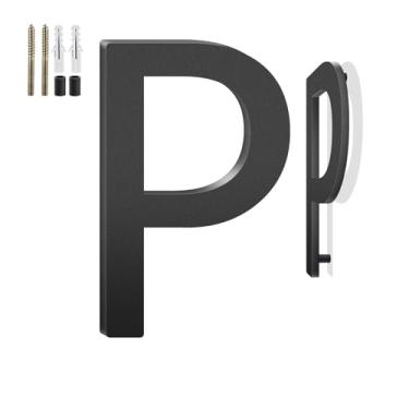 Imagem de Números de casa flutuantes de 10 cm e letras de metal para placas externas, números de casa para fora, letras de endereço de alumínio e números para porta, caixa de correio, jardim, perfeito para casa