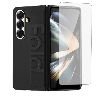 Imagem de Furiet Capa de telefone para Samsung Galaxy Z Fold 7 5G 2025 com protetor de tela de vidro temperado, alça de pulso resistente TPU antiderrapante fino suporte acessórios para ZFold7 Z7 G Fold7 7Z