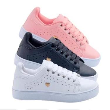 Imagem de Kit 3 Pares Tênis Sbelta Infantil Menina Cano Baixo Casual-Feminino
