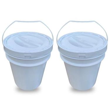 Imagem de Balde Para Food-Truck De 20 L E Tampa Rosca - Kit 2 Pçs - Nastripack