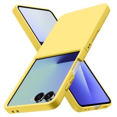 Imagem de YSLBWLE Capa para Samsung Galaxy Z Flip 7, fina e de grau militar, capa protetora rígida à prova de choque de policarbonato (amarelo) 20-zflip7-09