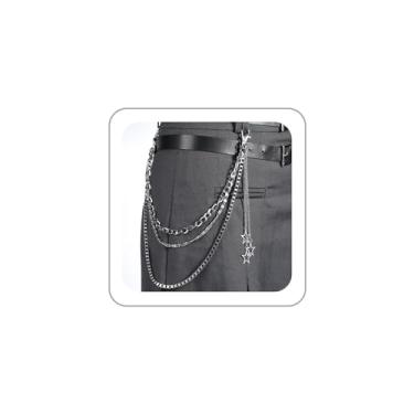 Imagem de LKingel Correntes para calças douradas/prateadas para homens e mulheres, hip hop, rock, bolso, corrente, corrente punk em camadas, jeans, cintos para mulheres, acessórios góticos, 20.8IN, liga