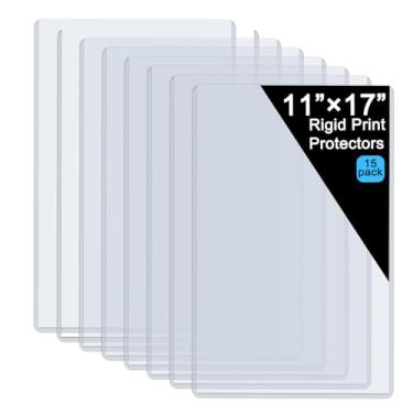 Imagem de Protetores de folha de plástico rígido de 28 cm x 43 cm, protetores de impressão rígida de menu, protetores transparentes à prova d'água, capas de papel, capas de plástico, porta-documentos, protetor