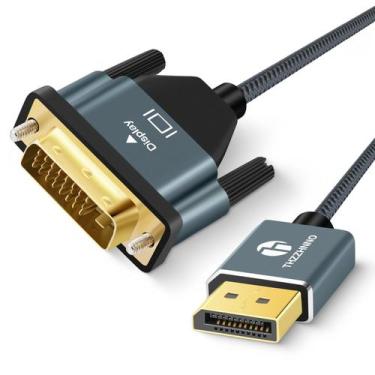 Imagem de Cabo DisplayPort para DVI Thzzhnno 4,5 m 1080P @60Hz macho para macho