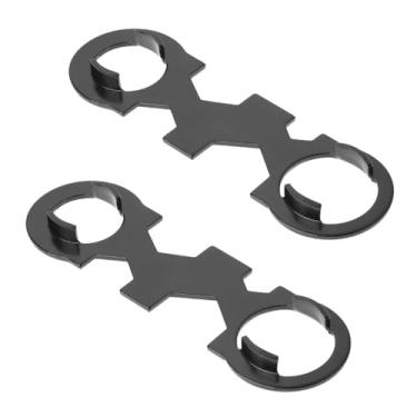 Imagem de SquEqu Pacote com 2 chaves de torneira, chave de lavatório, chave de encanamento, ferramenta de instalação e remoção de torneira, 6 em 1, chave de porca para ralo de cozinha, pia, banheira, banheiro