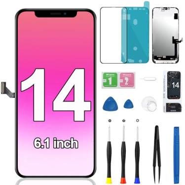 Imagem de Para iPhone 14 tela de substituição 3D Touch LCD Display digitalizador com moldura montagem completa com kit de ferramentas de reparo A2881 A2882 A2883 A2884 A2649 6,1 polegadas