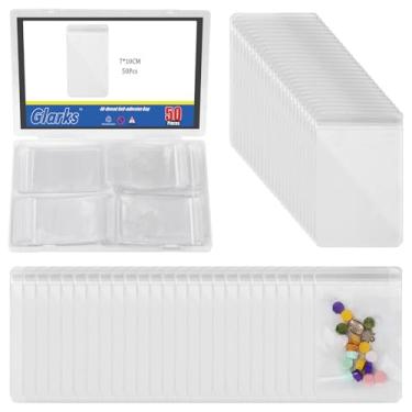 Imagem de Glarks 100 unidades de 7,6 a 15,2 cm, 10 tamanhos de 0,1 cm de espessura, sacos de poliéster de PVC seláveis, bolsa de celofane transparente resselável para joias, armazenamento de pulseira