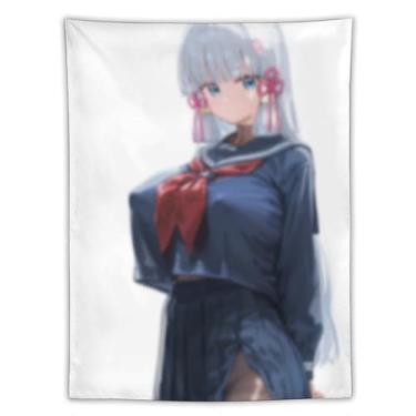 Imagem de LIEGBMEU Sexy Bikini Hot Anime Girl Tapeçaria 152.4 cm x 203.2 cm Interior Exterior Wall Quilt Art Decoração de Tapeçaria Caprichosa, AE13