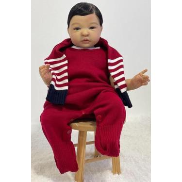 Imagem de Bebê Reborn Menino Realista Luxo Premium Cabelo Fio a Fio, Roupa Linda