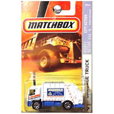 Imagem de Matchbox Mattel 2007 MBX City Action 1:64 Scale Die Cast Metal Car # 47 - White City Service Recycle for A Better Tomorrow Garbage Truck