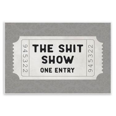 Imagem de Stupell Industries Sh*t Show Entry Ticket Wall Plaque Art Design por Lettered and Lined, 10 x 15