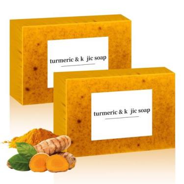 Imagem de Sabonete em barra de limão e açafrão para rosto e corpo, 2 unidades - 