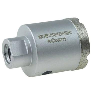 Imagem de Broca Serra Copo Diamantada 40mm Rosca M14 para Esmerilhadeira Furos Limpos Telhas Tijolos Cêramica Azulejo