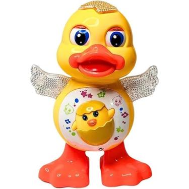 Imagem de Pato Dançarino Musical Infantil com Luzes e Som - Brinquedo Educativo Interativo para Bebês, Estímulo Sensorial e Coordenação Motora
