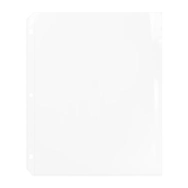 Imagem de LuBudingJoy Capas Plásticas Para Pastas De Receitas 8,5 X 11, Protetores Página Cartão, 50 Unidades, Folha Tamanho Carta, Carregamento Superior Transparente Com 3 Argolas