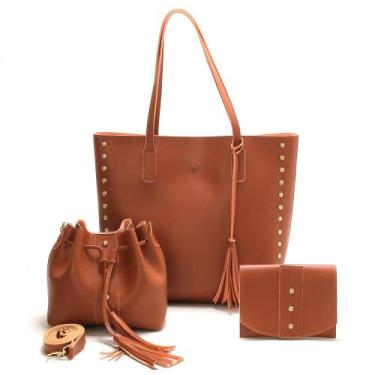 Imagem de Bolsas Feminina Com 3 Variações De Modelo Marrom - Duchico