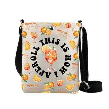 Imagem de XYANFA Aperol Spritz Bolsa tiracolo Aperol Spritz Lover Gift Italian Bachelorette Cocktail Bolsa de viagem, How I Aperoll Cb