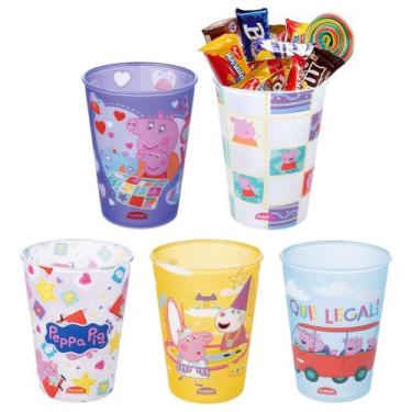Imagem de 5 Copos Peppa Pig p/ Festa Infantil Decoração Lembrancinhas Sacola Sur