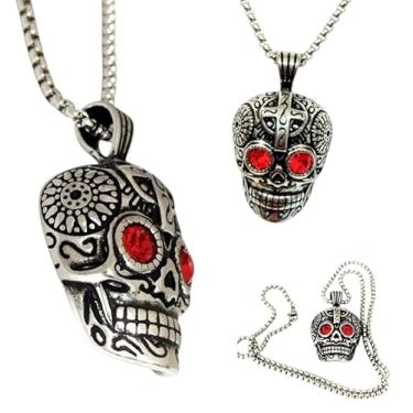 Imagem de Corrente com Pingente Caveira Mexicana Renascimento e Superação