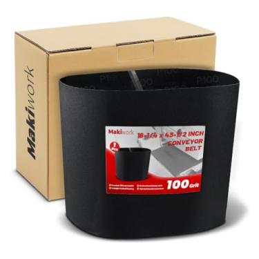 Imagem de makiwork Correia Transportadora De Alimentação Para Lixadeira Tambor Compatível Com Jet E Performax 16-32 Plus - Carboneto Silicone Grão 100, 16-1/4" X 43-1/2"