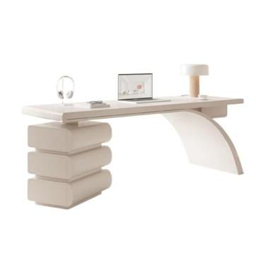 Imagem de ZzleoyuUUs-12 Mesa de suporte para sentar, mesa de vento, pequena, para uso doméstico, francês, leve, luxuoso, moderno, simples, feminino, mesa de escrita de madeira maciça (160 x 70 x 75 cm)