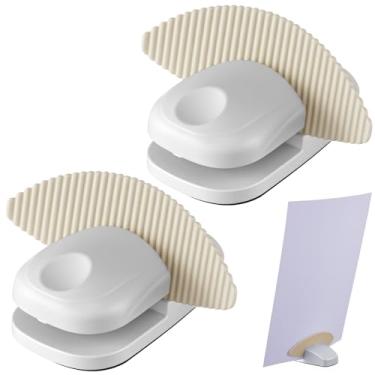 Imagem de Faccito 2 peças de suporte de papel para digitação, tapete antiderrapante, pasta de documentos, com almofadas antiderrapantes, suporte de cópia, grampo de mesa para leitura de papel A4 (branco)