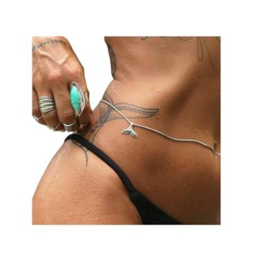 Imagem de Body Chain Belly Chain Colar De Cintura Corrente Corporal Cauda de Sereia