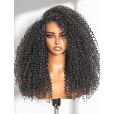 Imagem de Peruca LUVME HAIR Kinky Curly 5X5 Renda Frontal Cabelo Humano 40cm