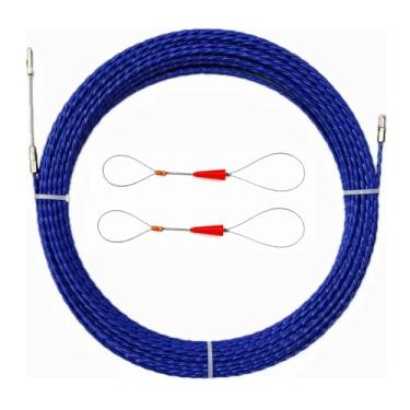 Imagem de VGongTech Kit extrator de cabo de fita de peixe 30M 30 m através da parede guia de fio 4 mm PET extrator de cabo elétrico duto rodder rosqueador de cabo de peixe prendedor de cabo de peixe