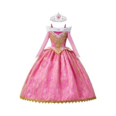 Imagem de Vestido De Princesa Branca De Neve Para Meninas Com Capa Fantasia De F
