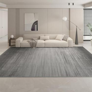 Imagem de Tapete moderno e minimalista para decoração de sala de estar, tapete grande para quarto, grosso, de pelúcia, lavável, para sala de estar (200x300 cm/C)