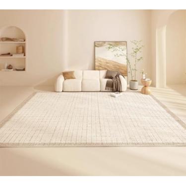 Imagem de Tapete de pelúcia macio e fofo para decoração de quarto, tapete de pelúcia grosso para estudo, carpete grande para sala de estar (200x300 cm/B)