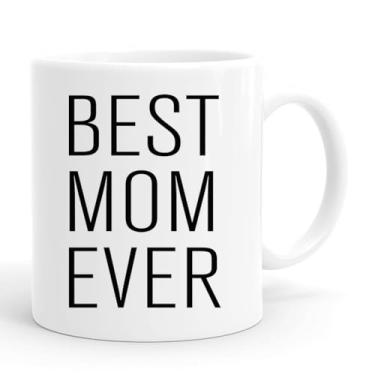 Imagem de PEJAFAN Best Mom Ever Gifts Caneca de café 325 ml - Presentes de mamãe para Natal e aniversário - Dia dos Pais/Dia das Mães - Caneca de família de Daughter, Son (MÃE)