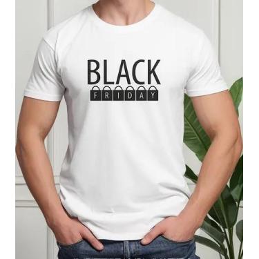 Imagem de Camisa Camiseta Masculina Feminina Algodão Uniforme Black Friday Para 