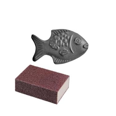 Imagem de PlatifyProx Peixe de ferro | Peixe de ferro para cozinhar e deficiência de ferro | Fonte natural de ferro | Ferramenta de ferro segura | Adicione ferro à comida e água | Reduz o risco de deficiência