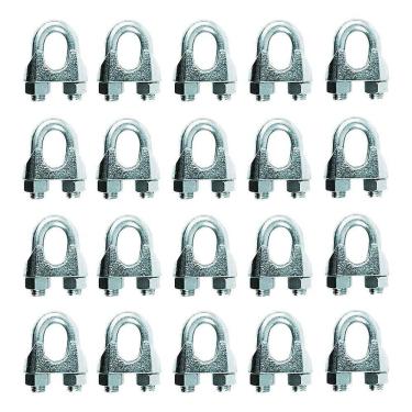 Imagem de Kit 50 Grampo U Clips para Cabo de Aço Pesado 1/8 - Starfer