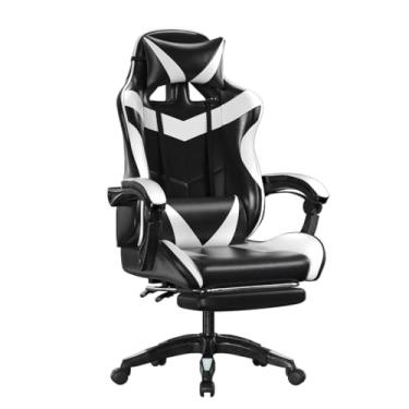 Imagem de Cadeira Gamer Para EscritóRio, Casa E UniversitáRio, ReclinaçãO E Altura AjustáVel, Conforto VersáTil(BRANCO)