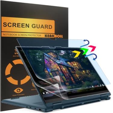 Imagem de KEANBOLL Pacote com 2 protetores de tela com bloqueio de luz azul para laptop Lenovo Yoga 7 / 7i 2 em 1 35.6 cm (14ILL10 14AKP10) 2025 com tela sensível ao toque, antirreflexo da luz azul e proteção