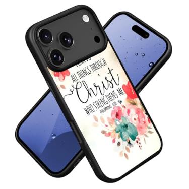 Imagem de ZXHSBROK Capa para iPhone 17 Pro, silicone fino premium com [forro de microfibra macio antiarranhões] Capa protetora à prova de choque para iPhone 17 Pro (2025) 6,3 polegadas, versículo bíblico com