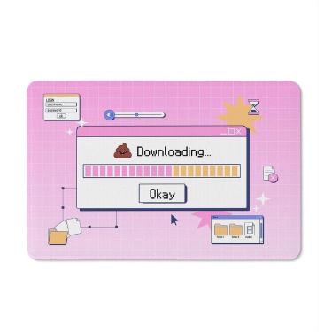 Imagem de Tapete de Tecido Multiuso 60x40cm - Download Pink Cute