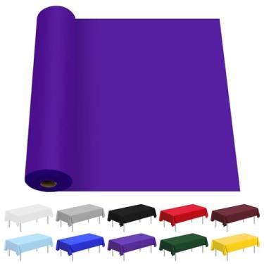 Imagem de CC-SLZP Toalha de mesa de plástico, toalha de mesa de plástico premium descartável para piquenique, festa, banquete, aniversário, casamento, aniversário (roxa)
