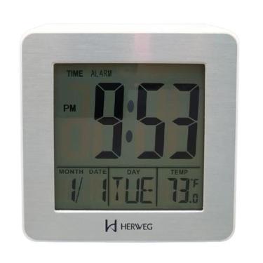 Imagem de Despertador Herweg Digital Branco 2985-021 Garantia