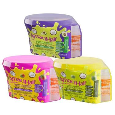Imagem de Creme Alisante Amacihair Tradicional Baldinho 200G