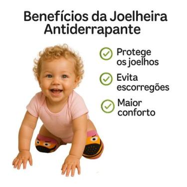 Imagem de Par de Joelheira Antiderrapante Para Bebê 3 A 12 Meses Plin Baby Bichi