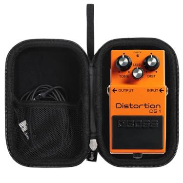 Imagem de Capa para pedais de efeito de tamanho padrão Boss, bolsa compatível com o pedal afinador cromático Boss DS-1/BOSS TU-3/CH-1/CS-3/NS-2 - Caixa de armazenamento rígida para transporte de viagem (preto)