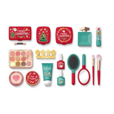 Imagem de JWQFBC Conjunto de Maquiagem para Dramatização, Maquiagem de Fantasia, Brinquedo de Princesa, Conjunto de Beleza para O Halloween, 17 peças